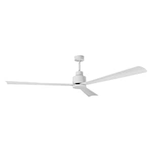 52 in. Indoor Modern Matte White Ceiling Fan with Remote Control and DC Reversible Motor