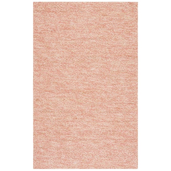 SAFAVIEH Natural Fiber Pink/Beige 8 ft. x 10 ft. Abstract Distressed Area Rug