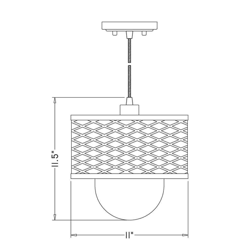 Matte Black Glass Indoor/Outdoor Pendant Light