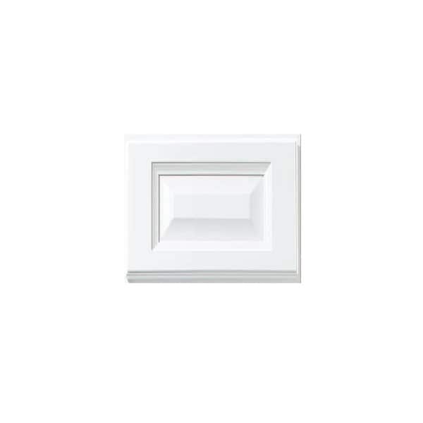 Brighton Raised 13 in. W x 13 in. H x 0.25 in. D in Painted White Door Sample in Assembled Base Cabinet