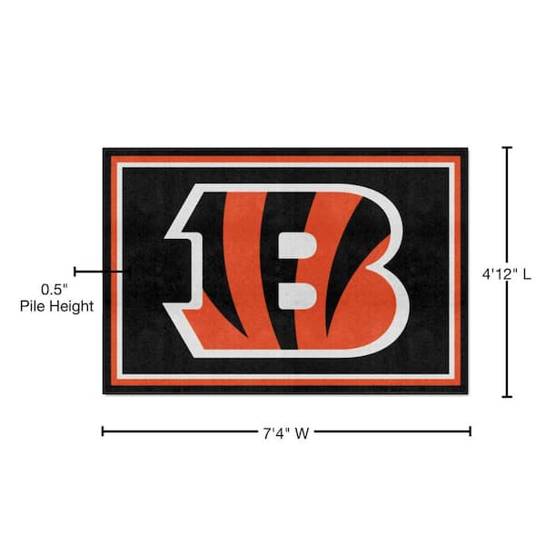 Cincinnati Bengals (Orange): Logo Pattern - NFL Peel & Stick Wallpaper 12 x 12 Sample