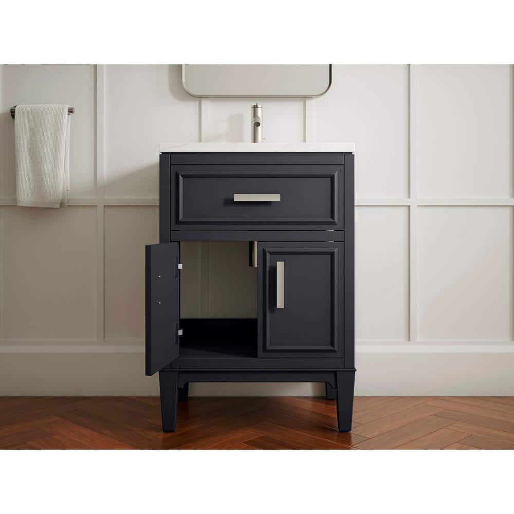 Southerk 24-Inch Slate Gray Quartz Bathroom Vanity