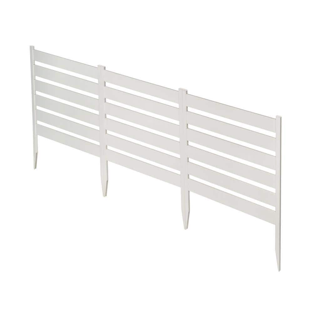Maui 2-ft White Vinyl Square-Top Garden Fence Panels