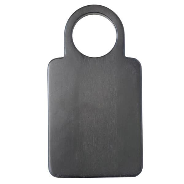 Storied Home 11.75 in. Farmhouse Black Mango Wood Cheese/Cutting Boards with Handle