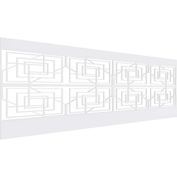 Ekena Millwork 32 in. H x 94-1/2 in. W 21.04 sq. ft. Norwood PVC Wainscot Paneling Kit