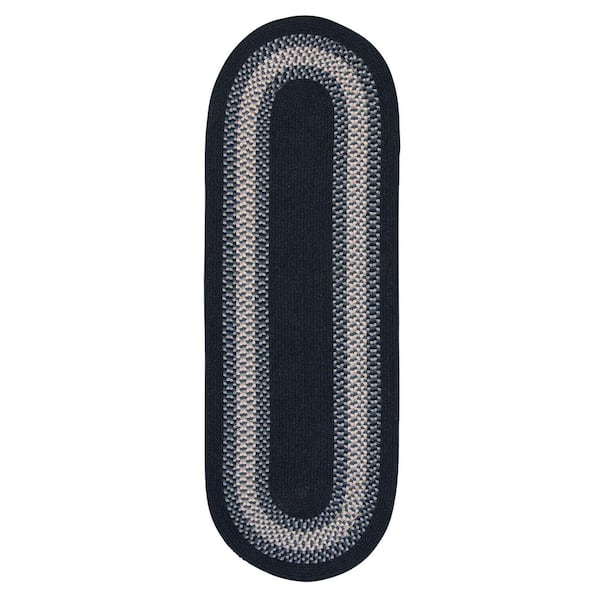 Home Decorators Collection Chancery Navy 2 ft. x 8 ft. Braided Runner Rug