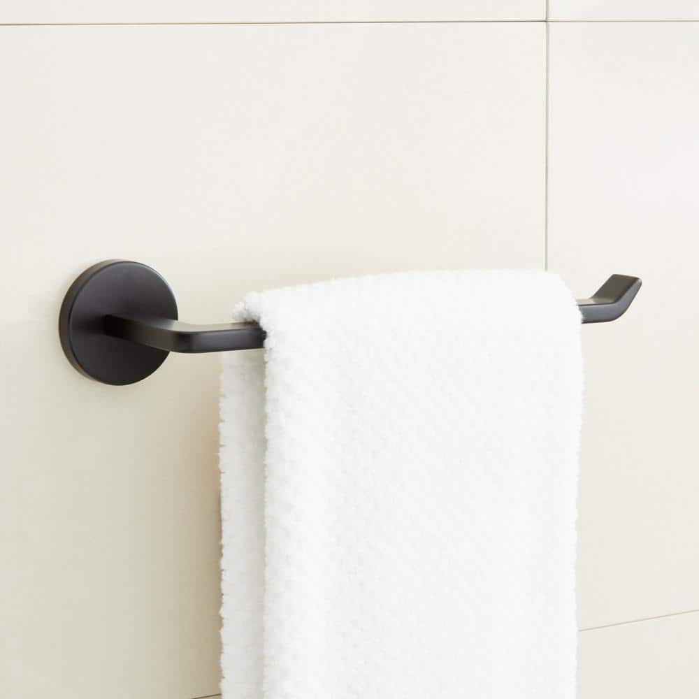 Drea Matte Black 11" Wall Mounted Towel Ring