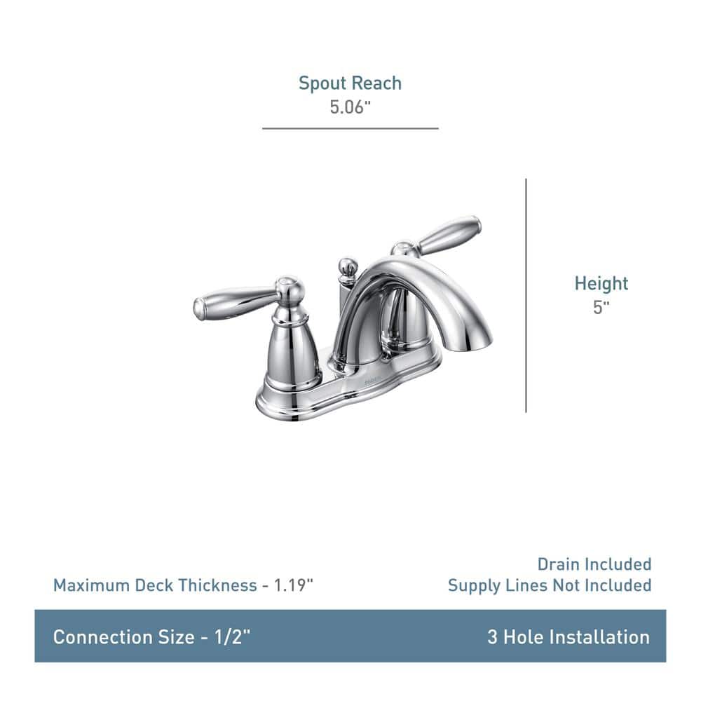 Classic Distressed Bronze 5" Centerset Metal Bathroom Faucet