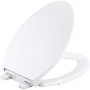 Border ReadyLatch Quiet-Close Elongated Closed Front Toilet Seat in White