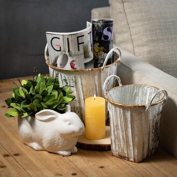 SULLIVANS Artificial 7 in. Green Ruscus Leafy Twig Half Orb