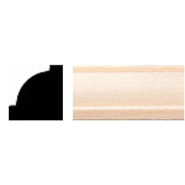 . 75 in. D x. 75 in. W x 96 in. L Unfinished Maple Wood Quarter Round Moulding
