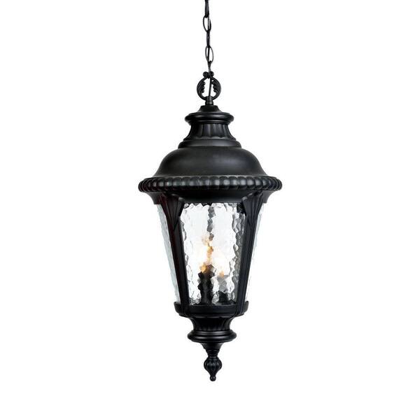 Acclaim Lighting Surrey Collection 3-Light Matte Black Outdoor Hanging Light Fixture