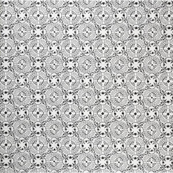 Encaustic Baroque Stamp 12 MIL x 18 in. W x 36 in. L Waterproof Click Lock Vinyl Plank Flooring (26.98 sq. ft./case)