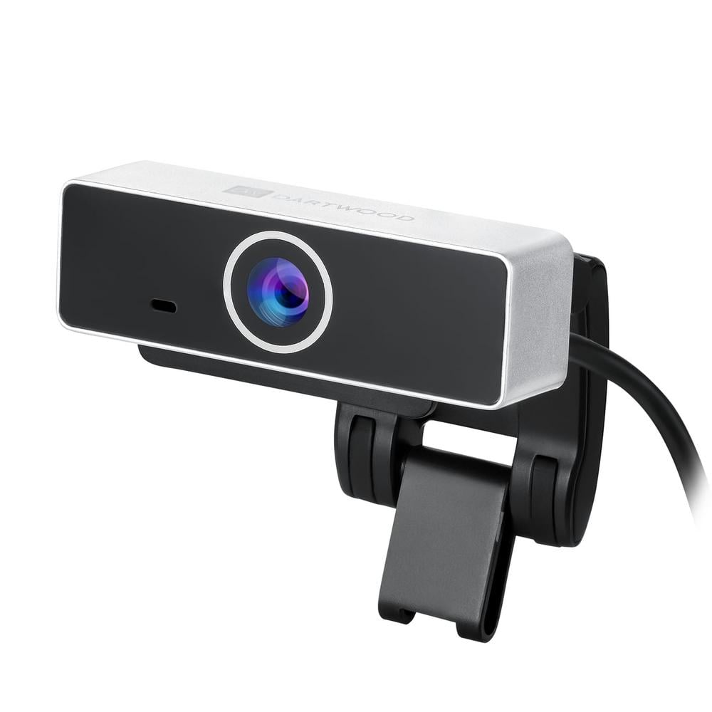 DARTWOOD Full HD 1080p USB Webcam with Built-in Microphone - Ideal for Conferences and Presentations DartWebCamSilUS