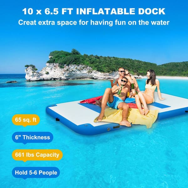 Inflatable Swimming Fishing Dock Drop Stitch Swimming Platform Floating Dock  For Boat River