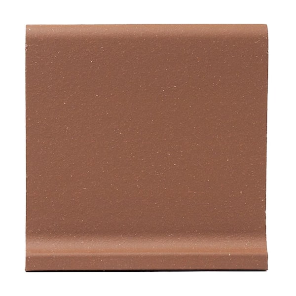 Unbranded Red Quarry Cove Base 6 in. x 6 in. Ceramic Floor and Wall Tile (3.5 sq. ft. / case)