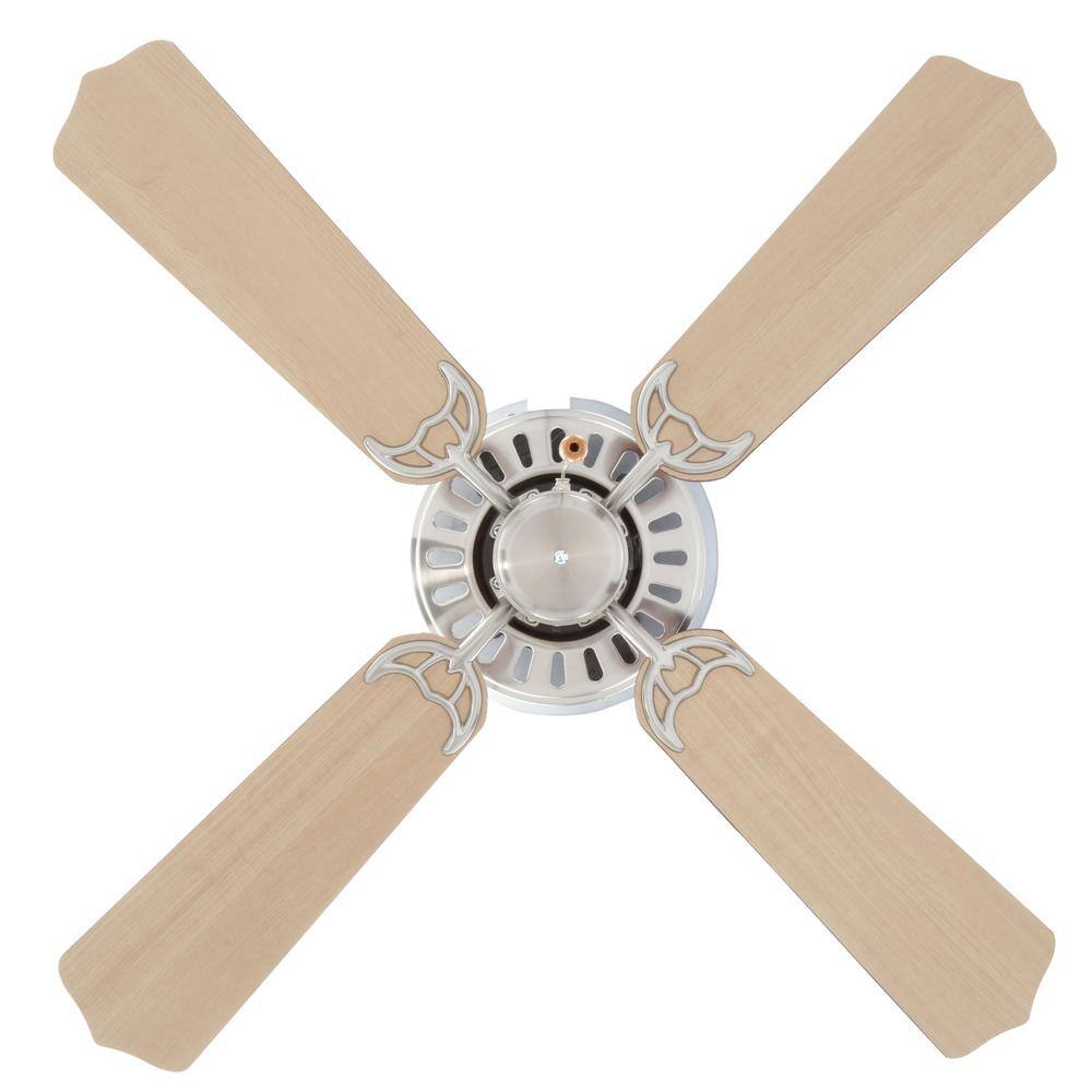 Brushed Nickel 42" Low Profile Ceiling Fan with Reversible Blades