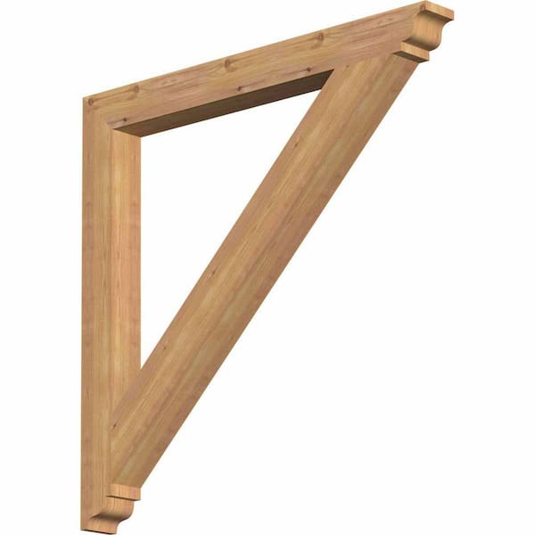 Ekena Millwork 3.5 in. x 38 in. x 38 in. Western Red Cedar Traditional Smooth Bracket