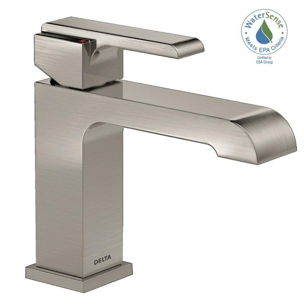 Ara Brushed Nickel Single Handle Bathroom Faucet with Drain Assembly