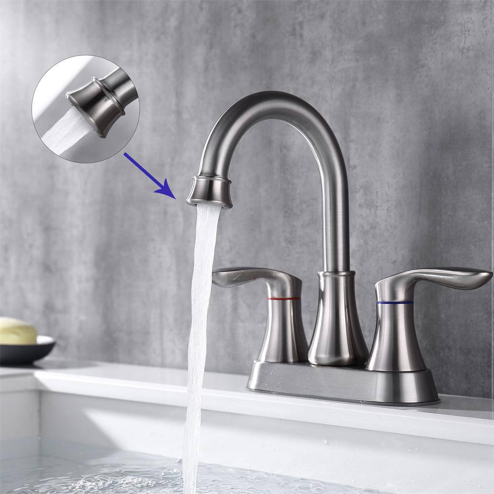 Tahanbath 2Handle Bathroom Sink Faucets with PopUp Drain and Supply