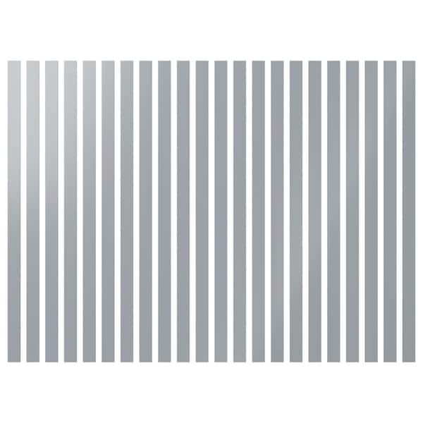 Ekena Millwork Adjustable Slat Wall 1/8 in. T x 2 ft. W x 4 ft. L Grey Acrylic Decorative Wall Paneling (22-Pack)