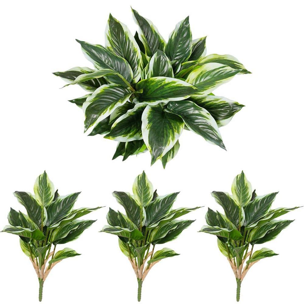 Afoxsos .39 in. 3PCS Artificial Green Indoor/Outdoor Tropical