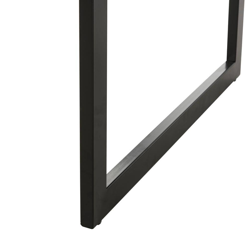 Modern Rectangular Black and White Marble Wood Cocktail Table