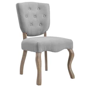 Array Light Gray Vintage French Upholstered Dining Side Chair