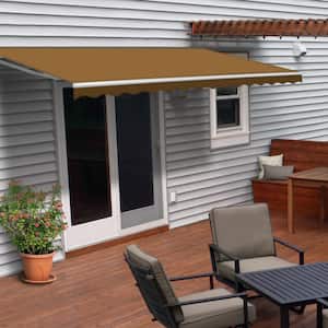 RETRACTABLE 10' X 8' PATIO AWNING 10FT X 8FT (3M X 2.5M) SOLID SAND