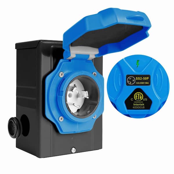 N/A 50 Amps Generator Power Inlet Box with Indicator Light, Pre