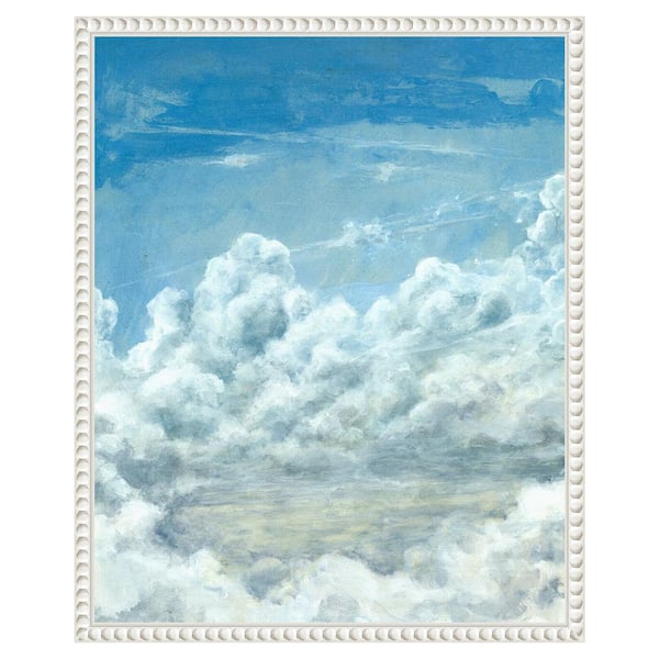 Amanti Art Cloud Bank II by Michael Willett 16 in. W x 20 in. H. Canvas Wall Art Print Framed in White