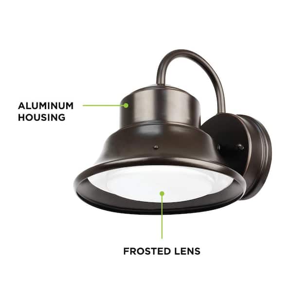 Commercial Electric 1000 Lumen Integrated LED Bronze Dusk to Dawn