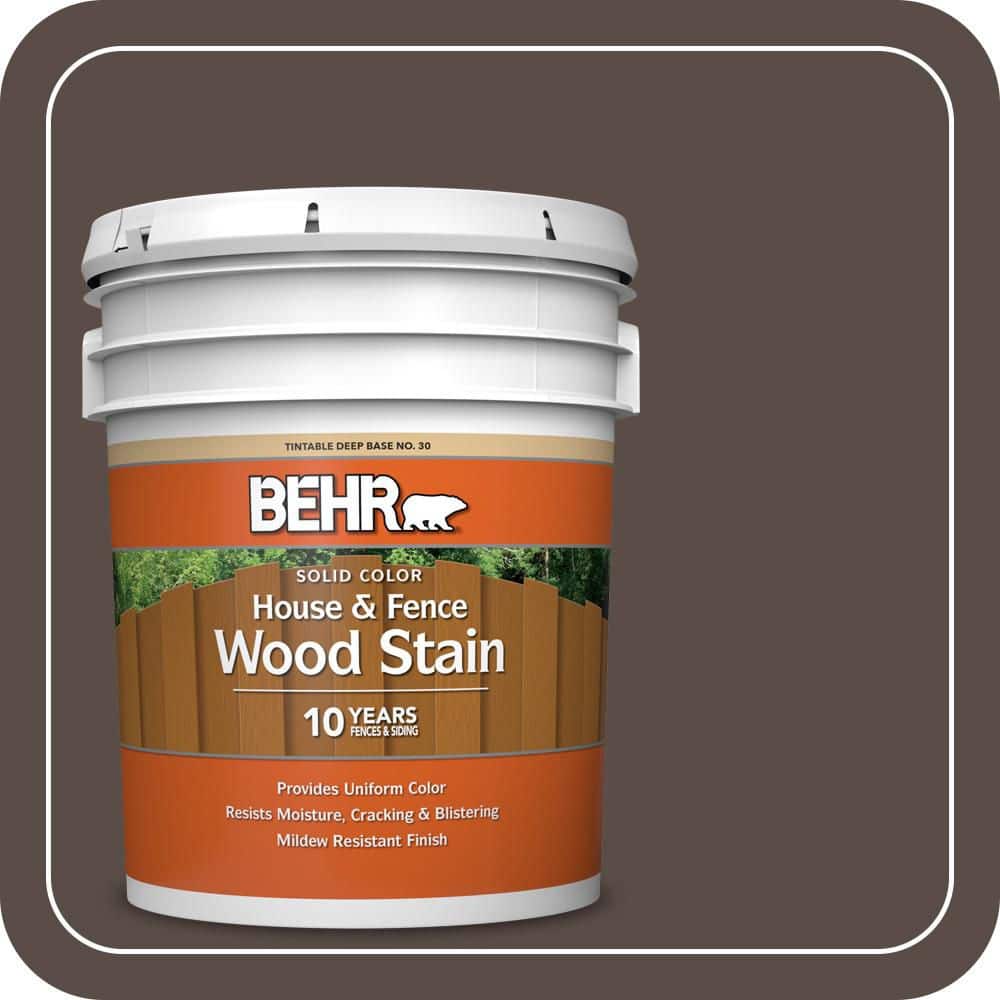 BEHR 5 gal. #PPU5-19 Dark Truffle Solid Color House and Fence