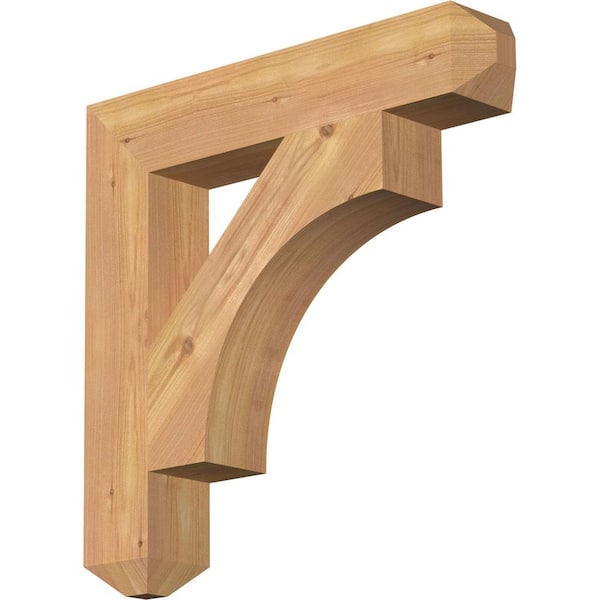 Ekena Millwork 3.5 in. x 20 in. x 20 in. Western Red Cedar Westlake Craftsman Smooth Bracket