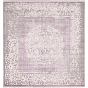 New Classical Olwen Purple 8' 0 x 8' 0 Square Rug