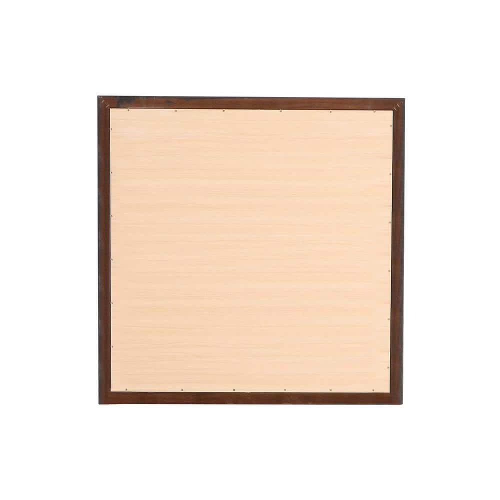 Classic Square 36"x36" Silver Wood Framed Dresser Mirror