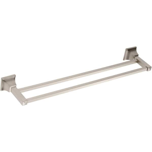 Atlas Homewares Gratitude 24 in. Double Towel Bar in Brushed Nickel