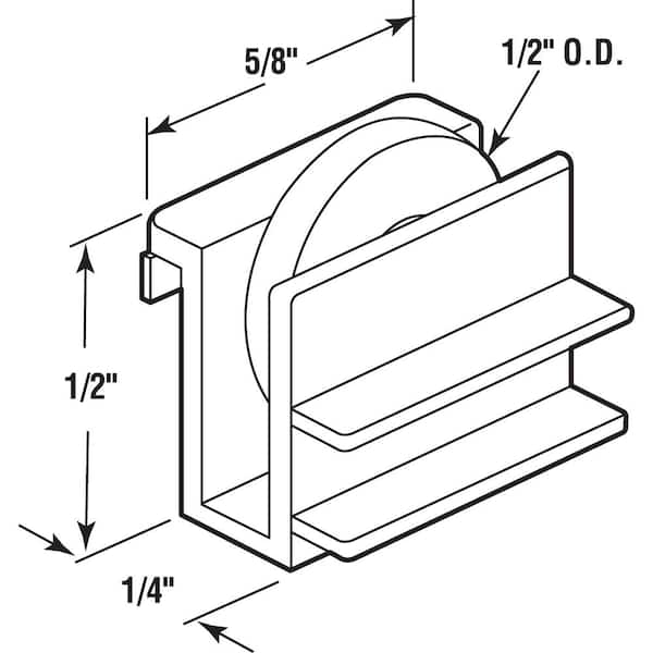 1/2 in. Steel Wheel Sliding Window Roller (2-pack)