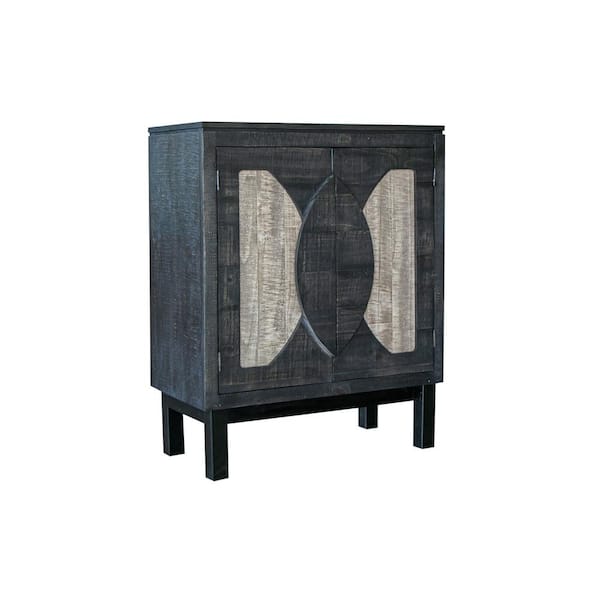 HomeRoots Charlie Black Wood 31.5 in. Buffet Table