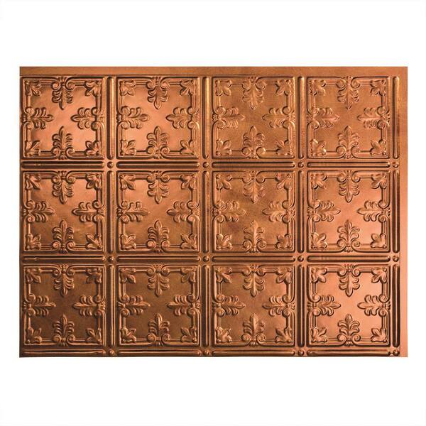 Fasade 18.25 in. x 24.25 in. Antique Bronze Traditional Style # 10 PVC Decorative Backsplash Panel