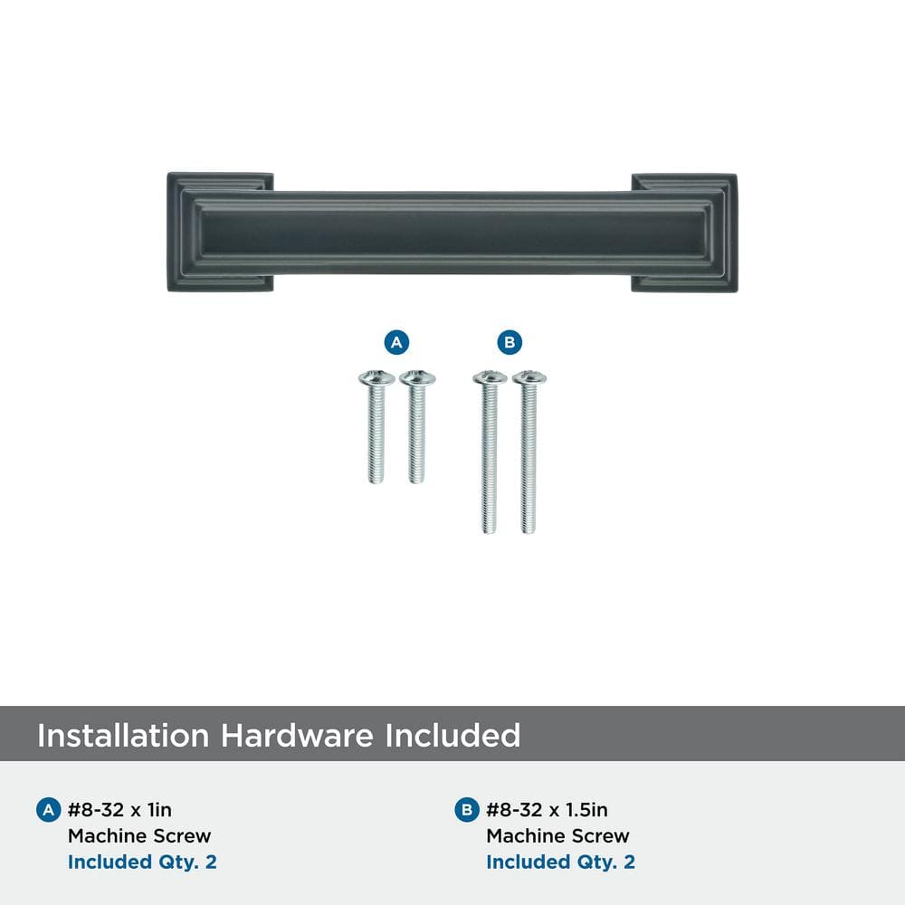 Matte Black Traditional Bronze Cabinet Bar Pull with Mounting Hardware