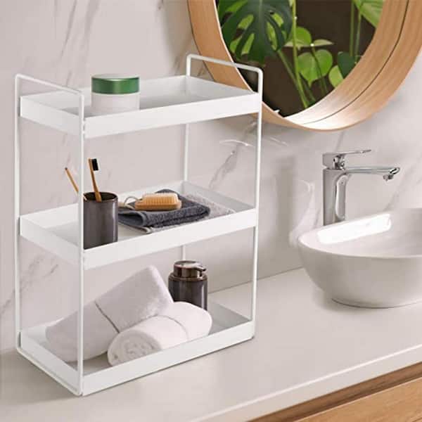 Hpenp 3-Tier Bathroom Countertop Organizer-Vanity 3 Tier-W, White