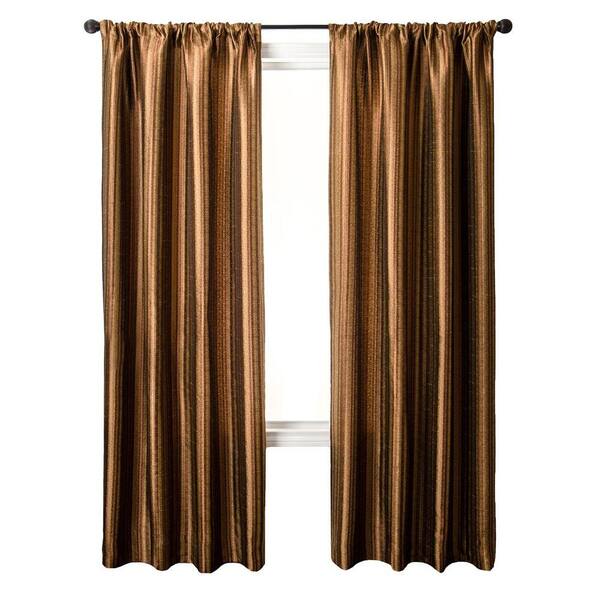 Home Decorators Collection Sheer Cavalli Batik Sienna Rod Pocket Curtain-DISCONTINUED