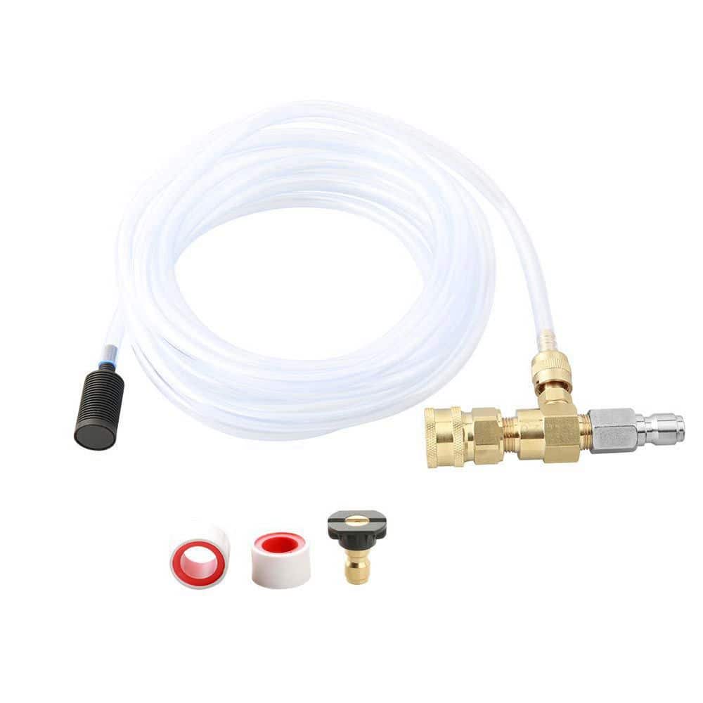 4000 PSI Pressure Washer Chemical Injector Kit with 16 ft Siphon Hose, 1/4 in Soap Nozzle, Brass and Stainless Steel price history on PriceWatchPro