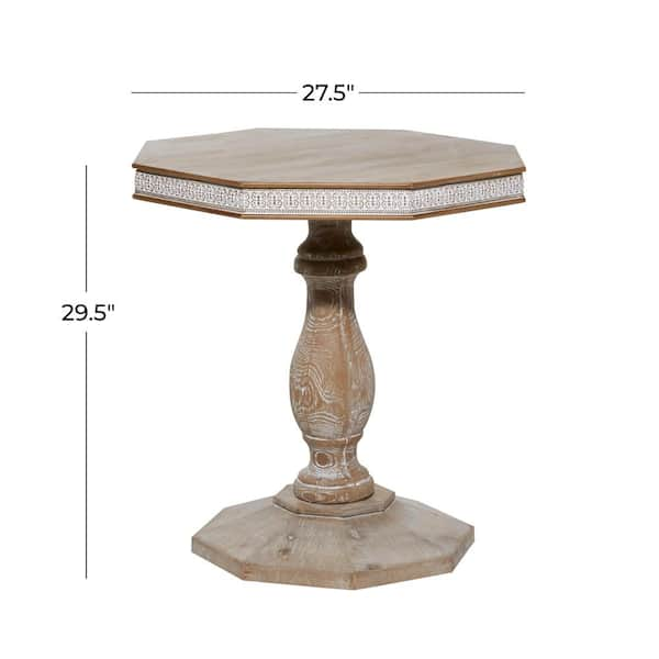 Litton Lane Brown Wood Farmhouse Accent Table