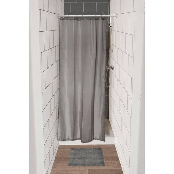 72 In L X 48 W Small Stall Grey, Shower Curtain Rod For Small Stall