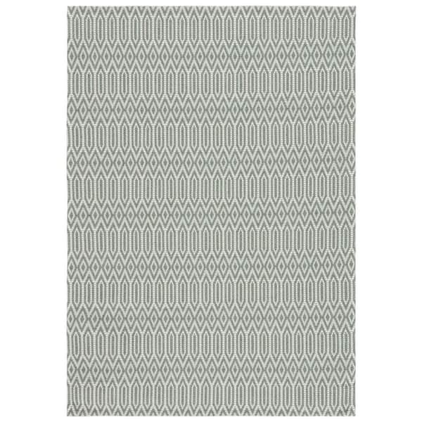 SAFAVIEH Martha Stewart Green/Ivory 5 ft. x 7 ft. Diamond Geometric Area Rug