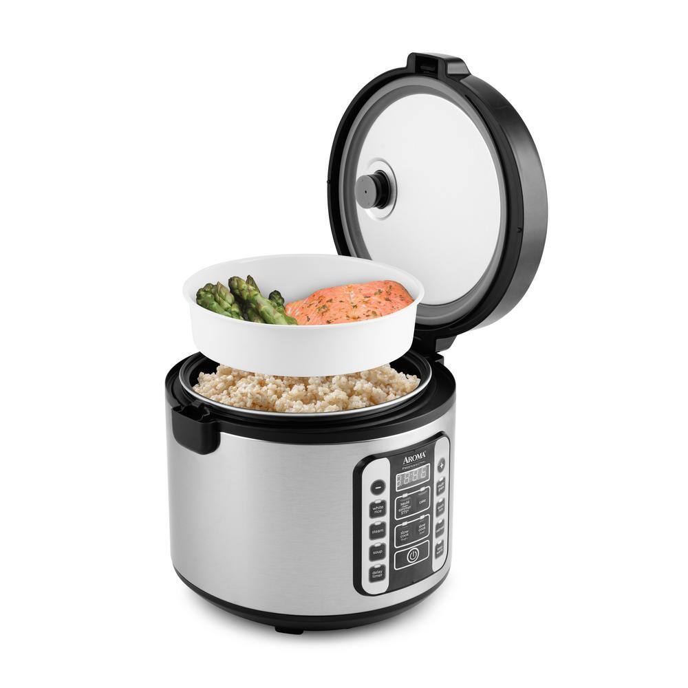 20-Cup Stainless Steel Digital Rice Cooker and Steamer