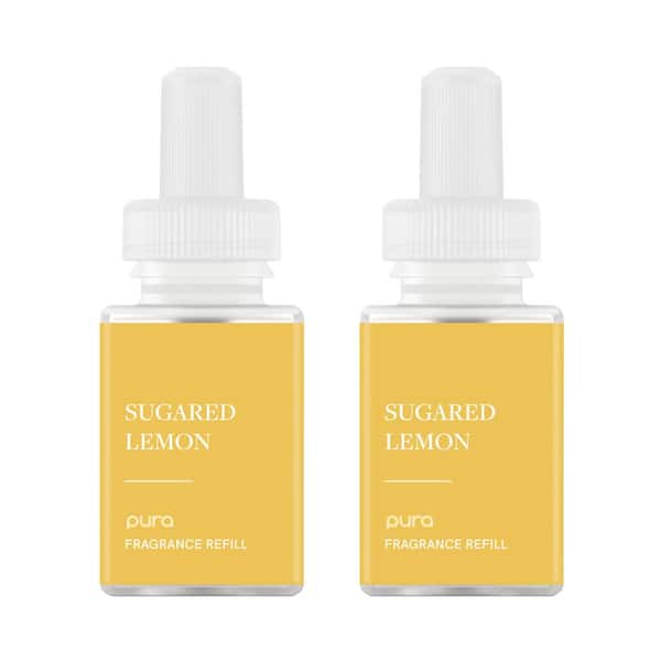 Pura Sugared Lemon - Fragrance Refill Smart Vial Dual Pack for Smart Fragrance Diffusers - Upto 120-Hours of Scent Per Vial