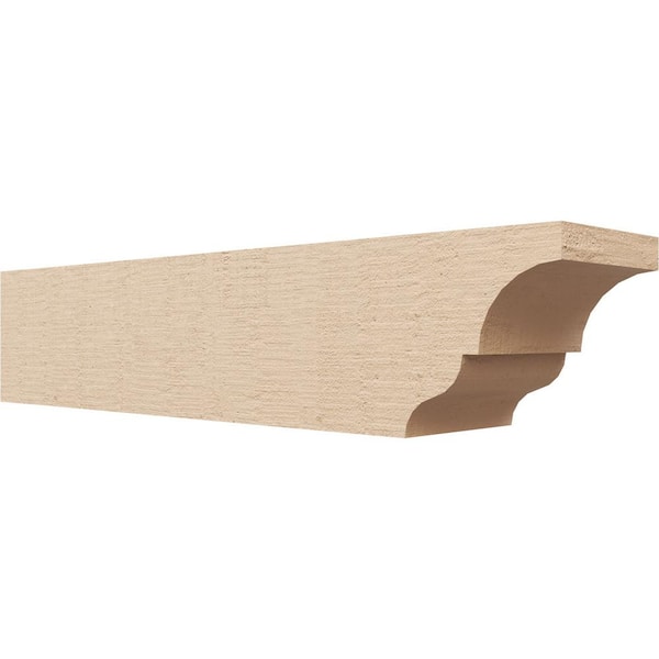 Ekena Millwork 6-in. x 6-in. x 28-in. Asheboro Woodgrain, Primed Tan Timberthane Polyurethane Rafter Tail Brace